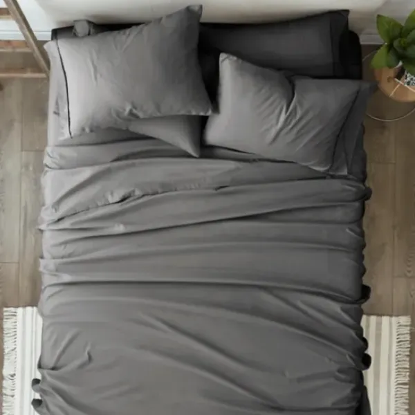 Bed Sheets-Kirkland's Home Ultra Soft 6-Pc. King Sheet Set Gray