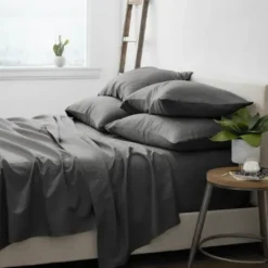 Bed Sheets-Kirkland's Home Ultra Soft 6-Pc. King Sheet Set Gray