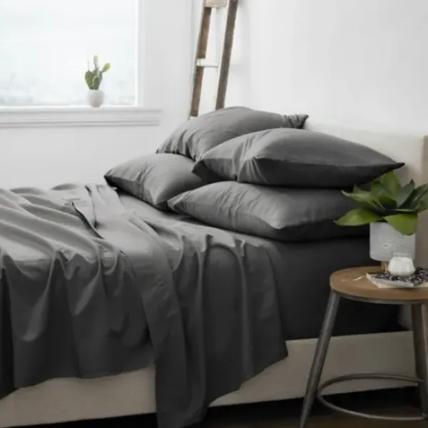 Bed Sheets-Kirkland's Home Ultra Soft 6-Pc. King Sheet Set Gray