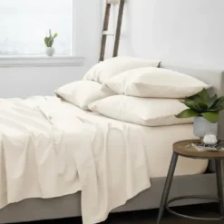 Bed Sheets-Kirkland's Home Ultra Soft 6-Pc. King Sheet Set Ivory