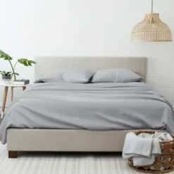 Bed Sheets-Kirkland's Home Ultra Soft 4-Pc. Queen Sheet Set Gray