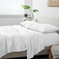 Bed Sheets-Kirkland's Home Ultra Soft 4-Pc. Queen Sheet Set White