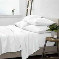 Bed Sheets-Kirkland's Home Ultra Soft 6-Pc. Queen Sheet Set White