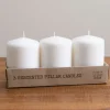Candles-Kirkland's Home Unscented Pillar Candles, Set Of 3 White
