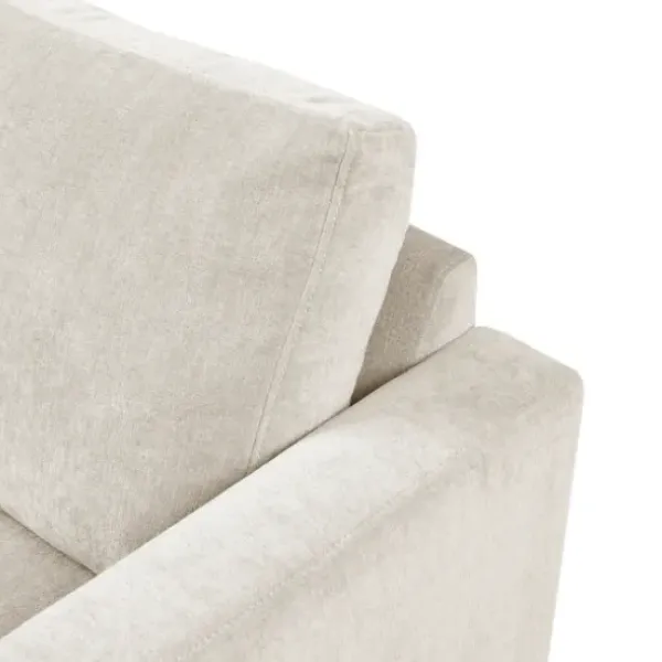 Accent Chairs-Kirkland's Home Upholstered And Chrome Accent Chair Ivory