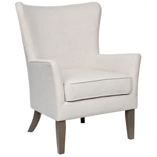 Accent Chairs-Kirkland's Home Upholstered Armchair Ivory
