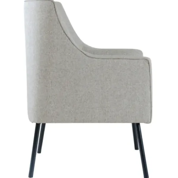 Accent Chairs-Kirkland's Home Upholstered Black Legs Accent Chair Gray