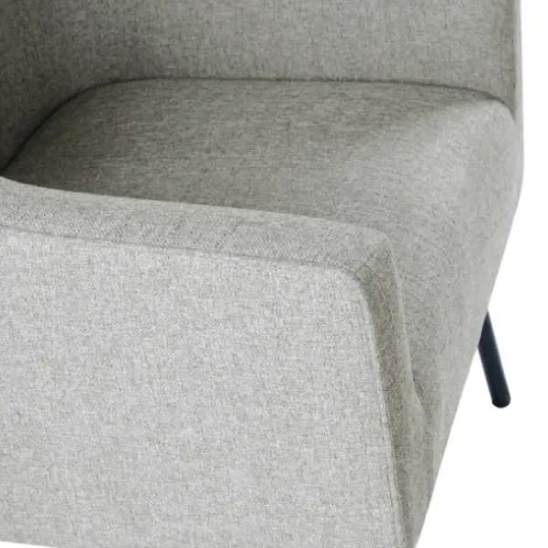 Accent Chairs-Kirkland's Home Upholstered Black Legs Accent Chair Gray
