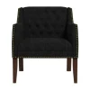 Accent Chairs-Kirkland's Home Upholstered Button Tufted Accent Chair Black