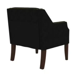 Accent Chairs-Kirkland's Home Upholstered Button Tufted Accent Chair Black