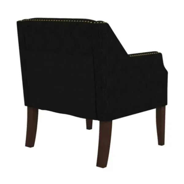 Accent Chairs-Kirkland's Home Upholstered Button Tufted Accent Chair Black