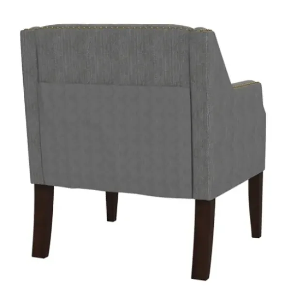 Accent Chairs-Kirkland's Home Upholstered Button Tufted Accent Chair Gray