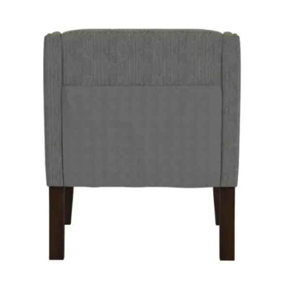 Accent Chairs-Kirkland's Home Upholstered Button Tufted Accent Chair Gray