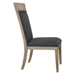 Dining Chairs-Kirkland's Home Upholstered Cane Detailing Dining Chair Gray