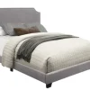 Beds & Headboards-Kirkland's Home Upholstered Channing King Bed Gray