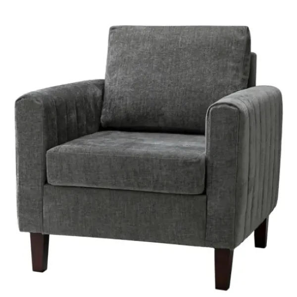 Accent Chairs-Kirkland's Home Upholstered Club Accent Chair Gray