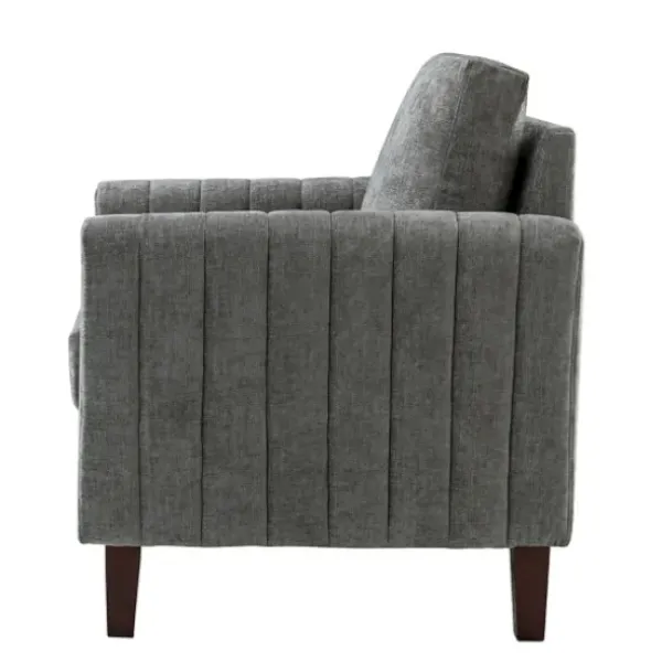Accent Chairs-Kirkland's Home Upholstered Club Accent Chair Gray