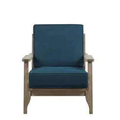 Accent Chairs-Kirkland's Home Upholstered Driftwood Accent Chair Blue