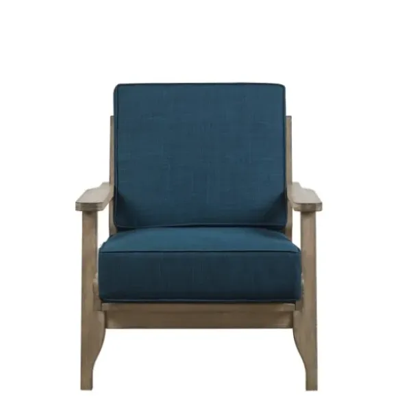 Accent Chairs-Kirkland's Home Upholstered Driftwood Accent Chair Blue