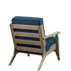 Accent Chairs-Kirkland's Home Upholstered Driftwood Accent Chair Blue