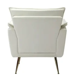 Accent Chairs-Kirkland's Home Upholstered Flange Accent Chair Ivory