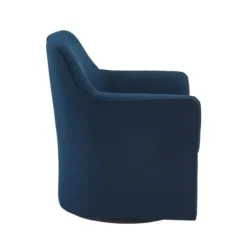 Accent Chairs-Kirkland's Home Upholstered Flared Arm Swivel Accent Chair Blue