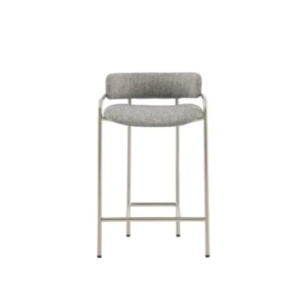 Bar Stools & Counter Height Stools-Kirkland's Home Upholstered Low Back Counter Stool Gray