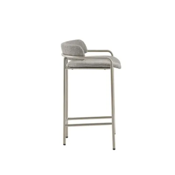 Bar Stools & Counter Height Stools-Kirkland's Home Upholstered Low Back Counter Stool Gray