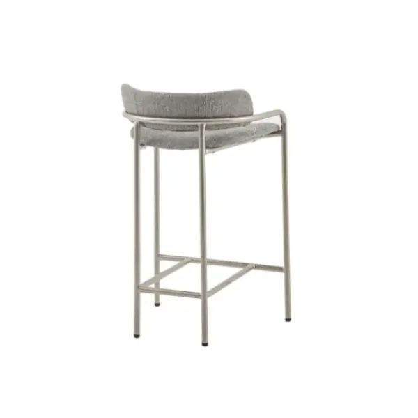 Bar Stools & Counter Height Stools-Kirkland's Home Upholstered Low Back Counter Stool Gray