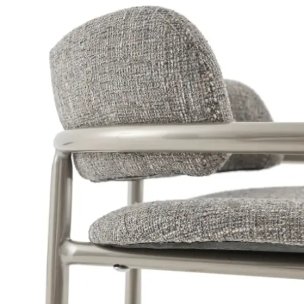 Bar Stools & Counter Height Stools-Kirkland's Home Upholstered Low Back Counter Stool Gray