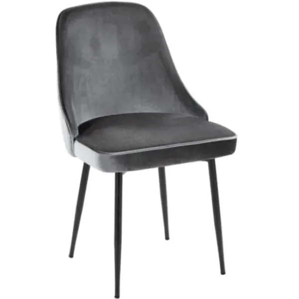 Dining Chairs-Kirkland's Home Upholstered Metal Dining Chairs, Set Of 2 Gray