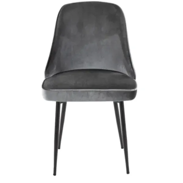 Dining Chairs-Kirkland's Home Upholstered Metal Dining Chairs, Set Of 2 Gray