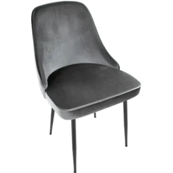 Dining Chairs-Kirkland's Home Upholstered Metal Dining Chairs, Set Of 2 Gray