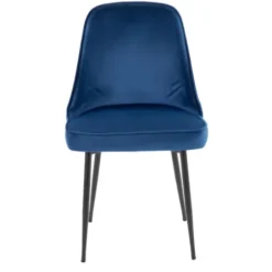 Dining Chairs-Kirkland's Home Upholstered Metal Dining Chairs, Set Of 2 Blue