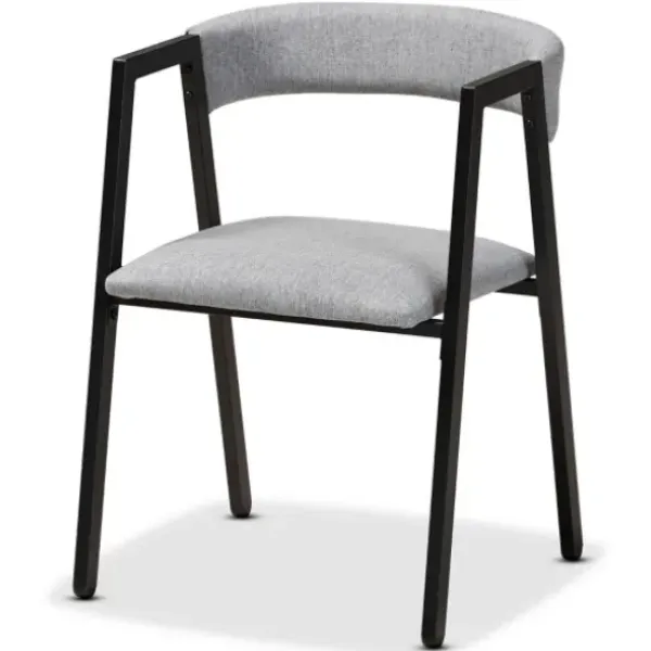 Dining Tables-Kirkland's Home Upholstered Metal Frame 5-Pc. Dining Set Gray