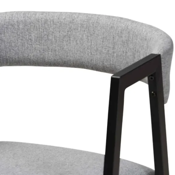 Dining Tables-Kirkland's Home Upholstered Metal Frame 5-Pc. Dining Set Gray