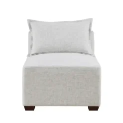 Sofas & Loveseats-Kirkland's Home Upholstered Modular Armless Accent Chair Ivory