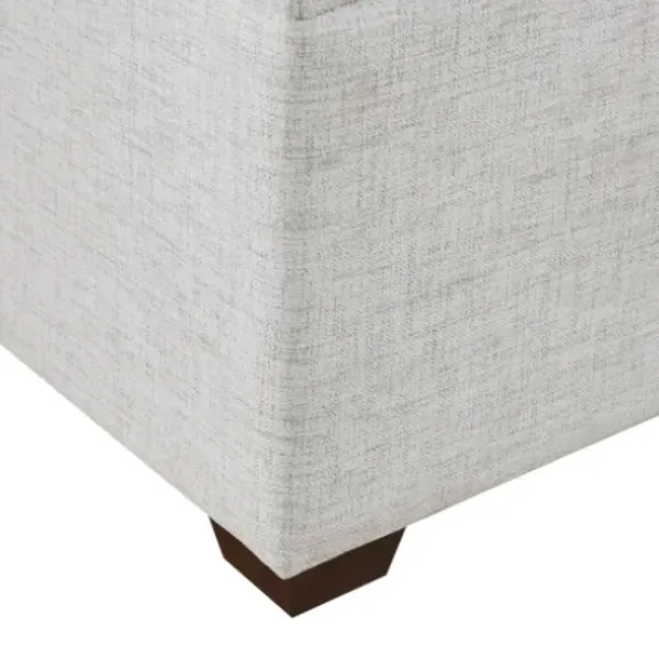 Sofas & Loveseats-Kirkland's Home Upholstered Modular Armless Accent Chair Ivory
