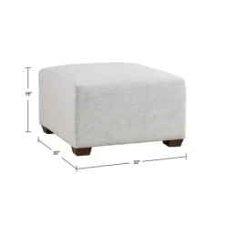 Sofas & Loveseats-Kirkland's Home Upholstered Modular Ottoman Ivory