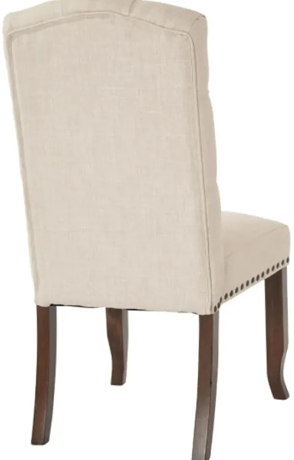 Dining Chairs-Kirkland's Home Upholstered Nailhead Trim Dining Chair Ivory