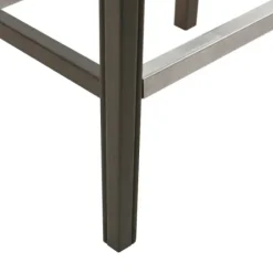Bar Stools & Counter Height Stools-Kirkland's Home Upholstered Saddle Seat Counter Stool Ivory
