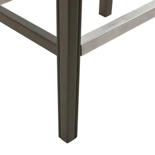 Bar Stools & Counter Height Stools-Kirkland's Home Upholstered Saddle Seat Counter Stool Ivory