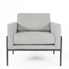 Accent Chairs-Kirkland's Home Upholstered Square Accent Chair Gray
