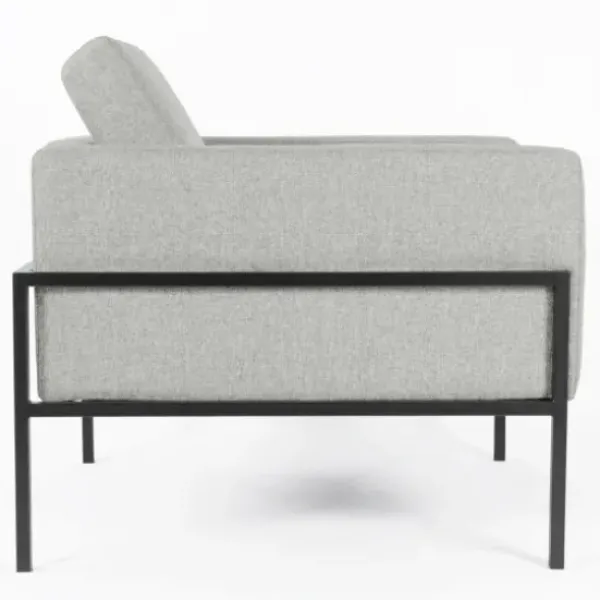 Accent Chairs-Kirkland's Home Upholstered Square Accent Chair Gray