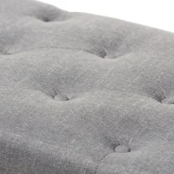Benches & Ottomans-Kirkland's Home Upholstered Storage Ottoman Gray