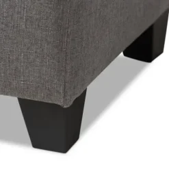 Benches & Ottomans-Kirkland's Home Upholstered Storage Ottoman Gray