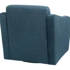 Accent Chairs-Kirkland's Home Upholstered Swivel Accent Chair Blue