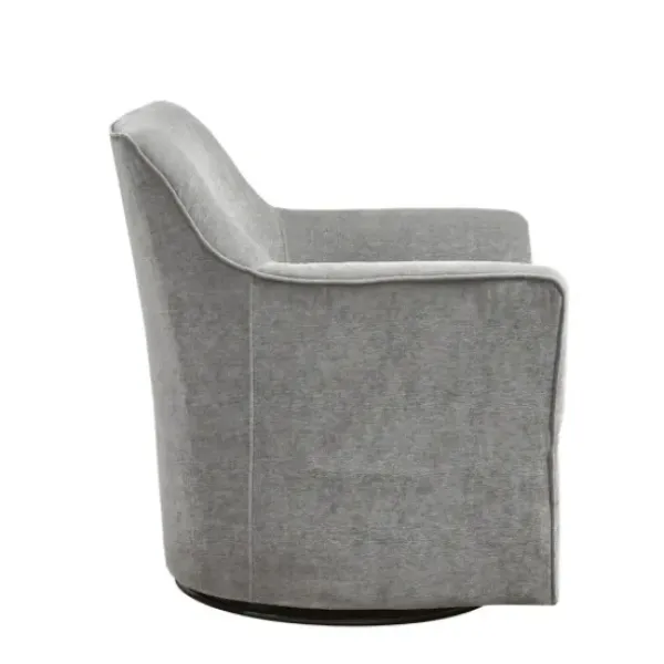 Accent Chairs-Kirkland's Home Upholstered Swivel Glider Accent Chair Gray