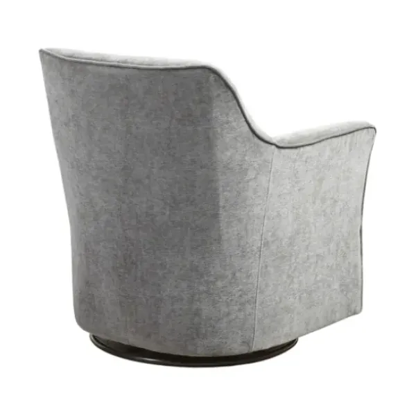 Accent Chairs-Kirkland's Home Upholstered Swivel Glider Accent Chair Gray