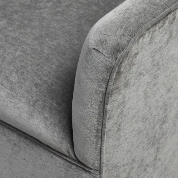 Accent Chairs-Kirkland's Home Upholstered Swivel Glider Accent Chair Gray